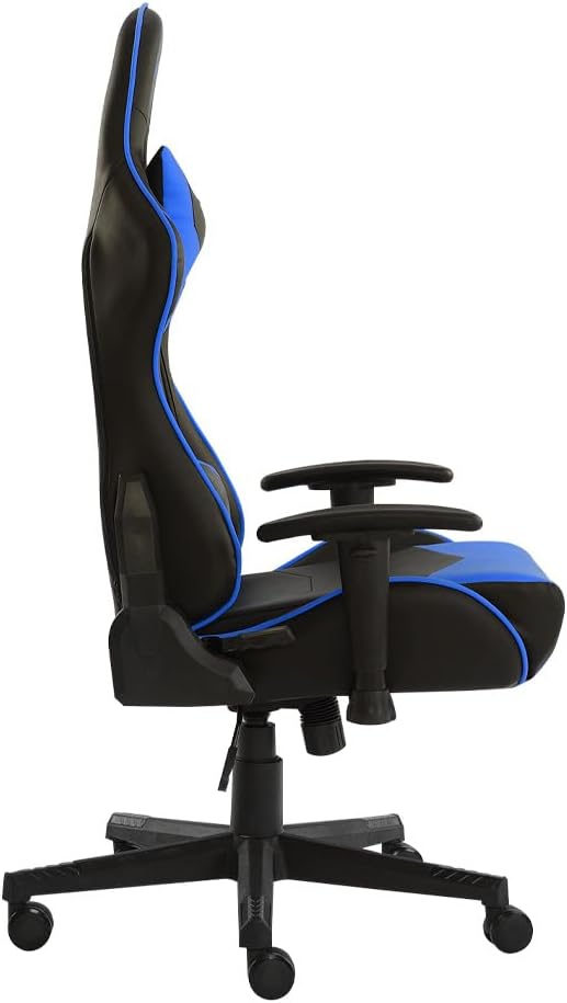 SILLA GAMER OCELOT / COLOR AZUL CON NEGRO / DESCANSA BRAZOS AJUSTABLES / RECLINABLE 90-155 GRADOS / SOPORTA HASTA 150KG