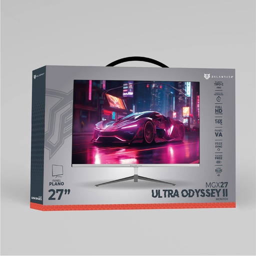 [BR-938341] MONITOR GAMER BALAM RUSH ULTRA ODYSSEY II MGX23 / 23.8 PUL / PLANO / 165 HZ / FULL HD / 1 MS / HDMI DP USB C AUDIO DC / FLICKER FREE / FLOW BLUE LIGHT / AMD FREESYNC / NEGRO / BR-938341